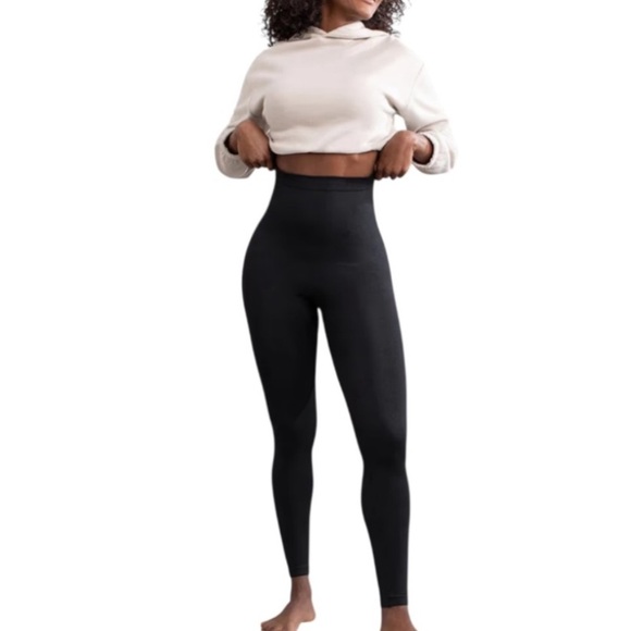 Shapermint Essentials Black High Waisted Shaping Leggings Size M NEW - Picture 1 of 8
